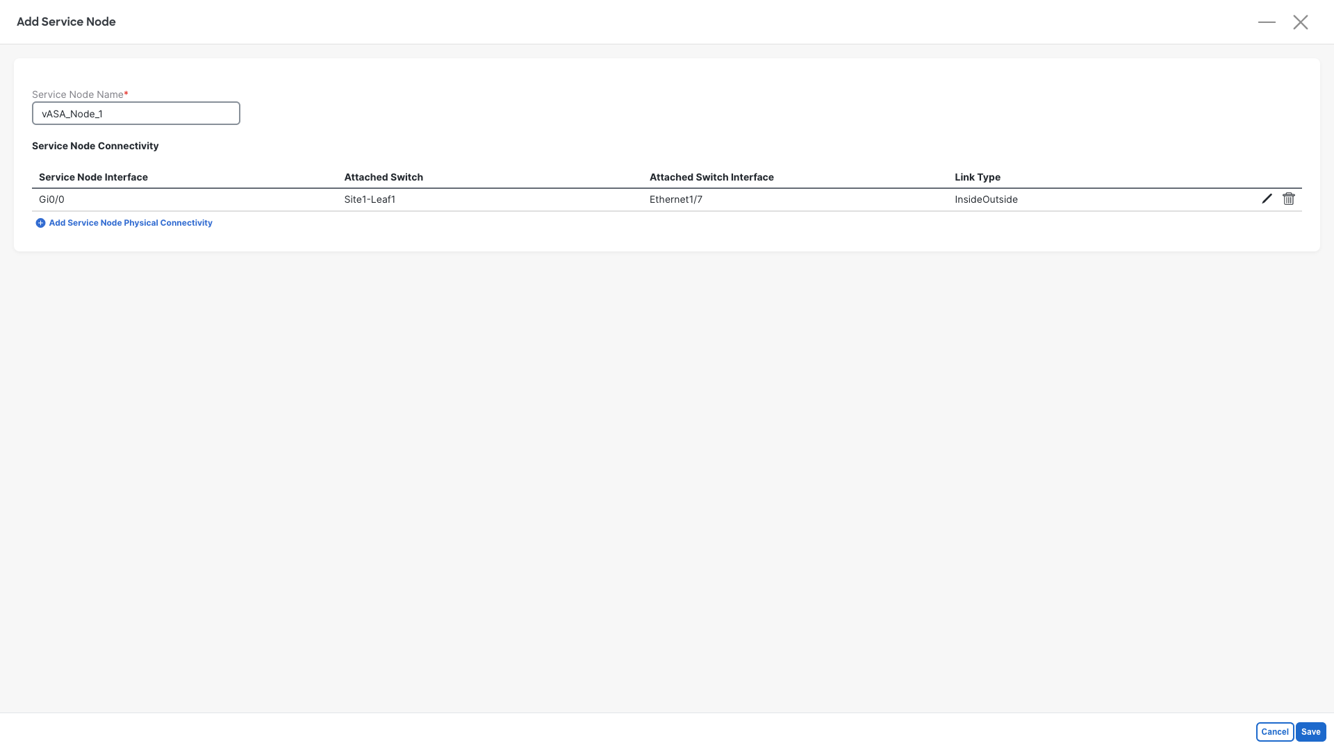 Add Service Cluster