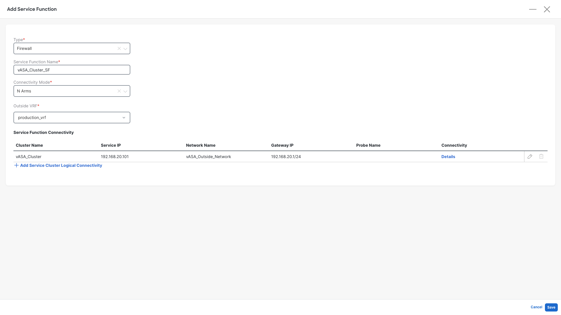Add Service Cluster